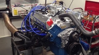 Holden 308 355 stroker on engine dyno 424HP [upl. by Ninel]