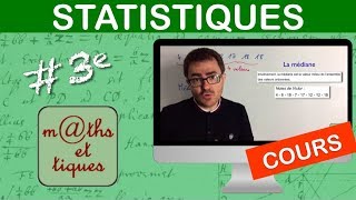 LE COURS  Statistiques  Troisième [upl. by Akerley]