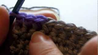 How to Join New Yarn Changing Colors in Crochet [upl. by Atirahc]