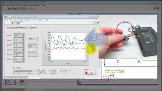 NI myRIO quotAccelerometer demoquot LabVIEW project [upl. by Attelra963]