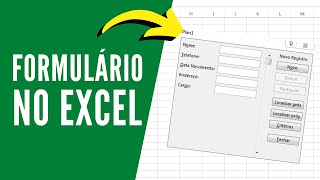 Como Criar Formulário no Excel  Passo a Passo [upl. by Zamora601]