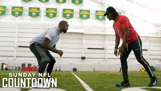 Packers WR Davante Adams demonstrates his release off the line  NFL Countdown  ESPN [upl. by Airal]