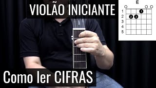 Violão Iniciante Como ler Cifras [upl. by Ludwog]