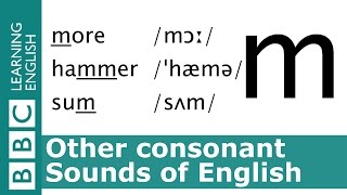 English Pronunciation 👄 Consonant  m  hammer mime and more [upl. by Easlehc]