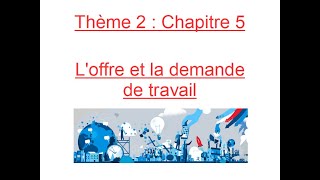 ECONOMIE  Chapitre 5  Loffre et la demande de travail [upl. by Blau574]