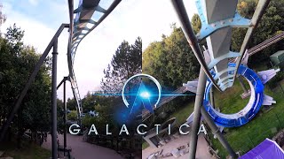 Galactica 4K MultiAngle On Ride POV  Alton Towers Resort [upl. by Lowenstern]