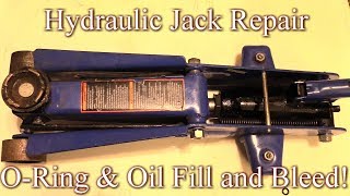 Hydraulic Jack Oring repair Oil Fill amp how to Bleed Easy [upl. by Saimon686]