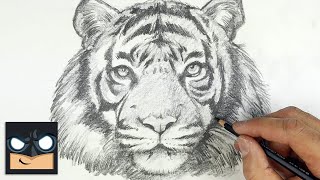 How To Draw Tiger  YouTube Studio Sketch Tutorial [upl. by Adnovad54]