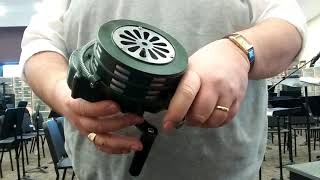 Hand cranked alarm air raid siren police siren [upl. by Airolg]