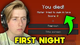 I Died On The First Night In Minecraft Part 1 [upl. by Niabi242]