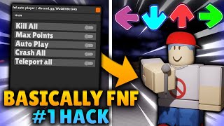 BEST HACK Roblox BASICALLY FNF Hack Script GUI Auto Play Kill All Max Points Crash All amp More [upl. by Doelling]