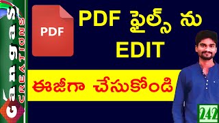 How To Editing PDF Document In Online Telugu [upl. by Olmstead346]