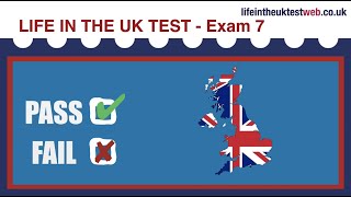 🇬🇧 Life in the UK Exams 2025  British Citizenship tests 🇬🇧 EXAM 7 [upl. by Pearle]