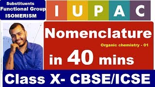 IUPAC  Nomenclature of ORGANIC Carbon amp its compound  Functional groups [upl. by Ibrik856]