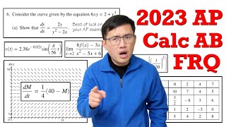 Solutions to the 2023 AP Calc AB FRQ [upl. by Anowahs]