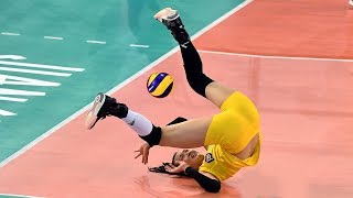 Craziest Volleyball Libero Actions  Womens Volleyball HD [upl. by Longmire]