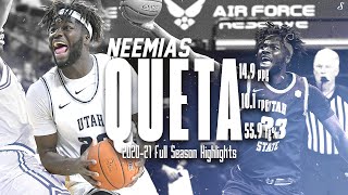 Neemias Queta Utah State 202021 Season Highlights  149 PPG 101 RPG 559 FG 2x MWC DPOY Kings [upl. by Eymaj]