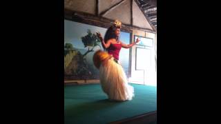 Beautiful Tahitian Girl Hula Dances [upl. by Britte]