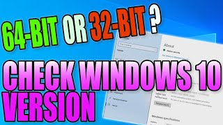 Check If You Have The 64Bit Or 32Bit Version Of Windows 10 Running On Your PC Or Laptop Tutorial [upl. by Vaish18]