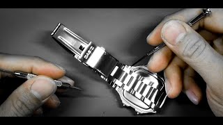 How to adjust bracelet on the Casio World Time AE1200 [upl. by Tamberg]