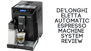 DeLonghi ELETTA CAPPUCCINO Super Automatic Espresso Machine with Lattecrema System [upl. by Annairdua919]