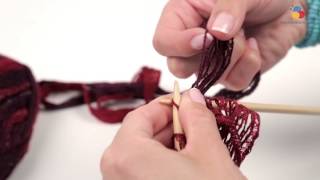 How to knit with Schachenmayr Frilly yarn [upl. by Anidene]