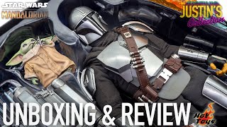 Hot Toys Mandalorian Beskar Armor amp The Child  Grogu Star Wars Unboxing amp Review [upl. by Malanie]