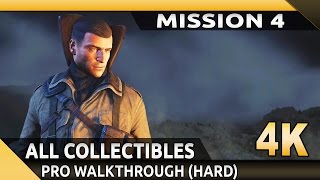 Sniper Elite 4 PC  4K  Mission 4 Lorino Dockyard  All CollectiblesOptional Objectives [upl. by Flodnar]