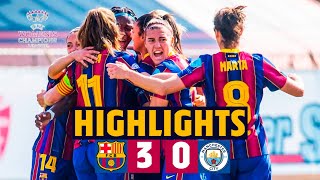 HIGHLIGHTS  Barça Women 3  0 Manchester City  Womens Champions League quarterfinals [upl. by Shrier]