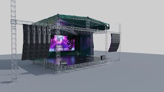 modeling a concert stage in blender [upl. by Kerstin]