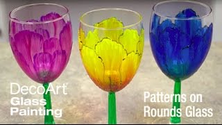 Tip for Painting on Glass  Patterns  DecoArt® [upl. by Llewkcor]