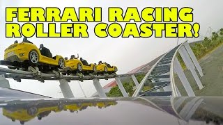 Fiorano GT Challenge Racing Roller Coaster Front Seat POV Ferrari World Abu Dhabi UAE [upl. by Robins]