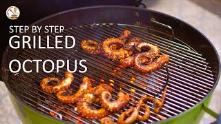 How to Grill Octopus  Step by Step 4K [upl. by Asilat]