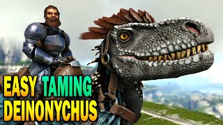 Ark HOW TO TAME DEINONYCHUS Easy Egg Locations Ark Survival Evolved Valguero DLC [upl. by Lengel]