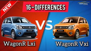 Wagon R Lxi vs Vxi 2021  Detailed Comparison of wagon R 10L in Hindi [upl. by Gerri]