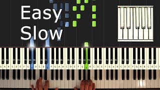 Heart and Soul  Piano Tutorial Easy SLOW  How To Play Synthesia  Hoagy Carmichael [upl. by Aikemahs]