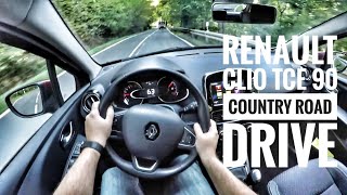 Renault Clio TCe 90 2018  POV Country Road Drive [upl. by Yrtsed]