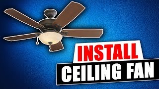 How to install a Harbor Breeze Ceiling Fan from Lowes [upl. by Ybbed723]