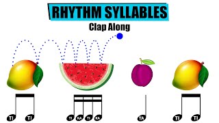 Musical Fruits  Rhythm Syllables ClapAlong [upl. by Roselani]