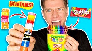 DIY Edible School Supplies FUNNY PRANKS Back To School Learn How To Prank using Candy amp Food [upl. by Emee]