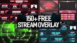 150 FREE Stream Overlay PSD Templates 2020  Free Download [upl. by Garik]