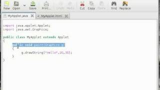 Java Applet Tutorial 2 Hello World [upl. by Atiek]