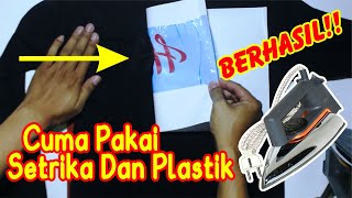 CARA MENGHAPUS SABLON DENGAN MUDAH Khusus Sablon Polyflex [upl. by Ahtamas228]