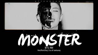 BTS RM  Monster Color Coded LyricsHanRomEng [upl. by Redla]