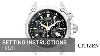 Citizen Watch Setting Instruction — E820 [upl. by Kerstin]