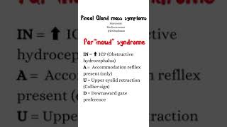 Parinaud Syndrome mnemonic Shorts [upl. by Yttel376]