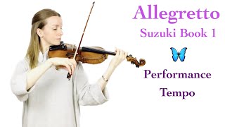 Allegretto  Suzuki Book 1  in performance tempo [upl. by Sucam]