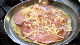 Savory Crepe Recipe With Ham amp Cheese  The Family Table [upl. by Adnilak]