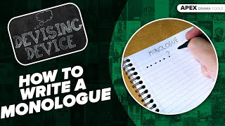 How To WRITE A MONOLOGUE [upl. by Ahsenre]