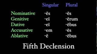 The Fifth Declension [upl. by Renat]